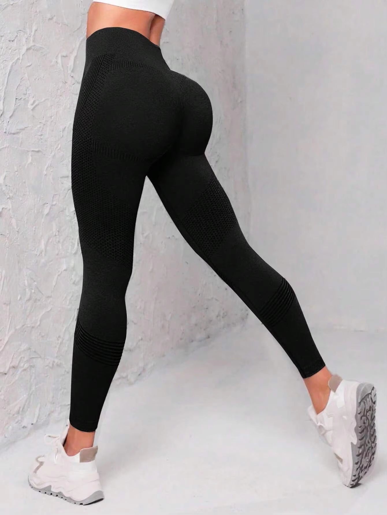 Seamless Wide Waistband Sports Leggings