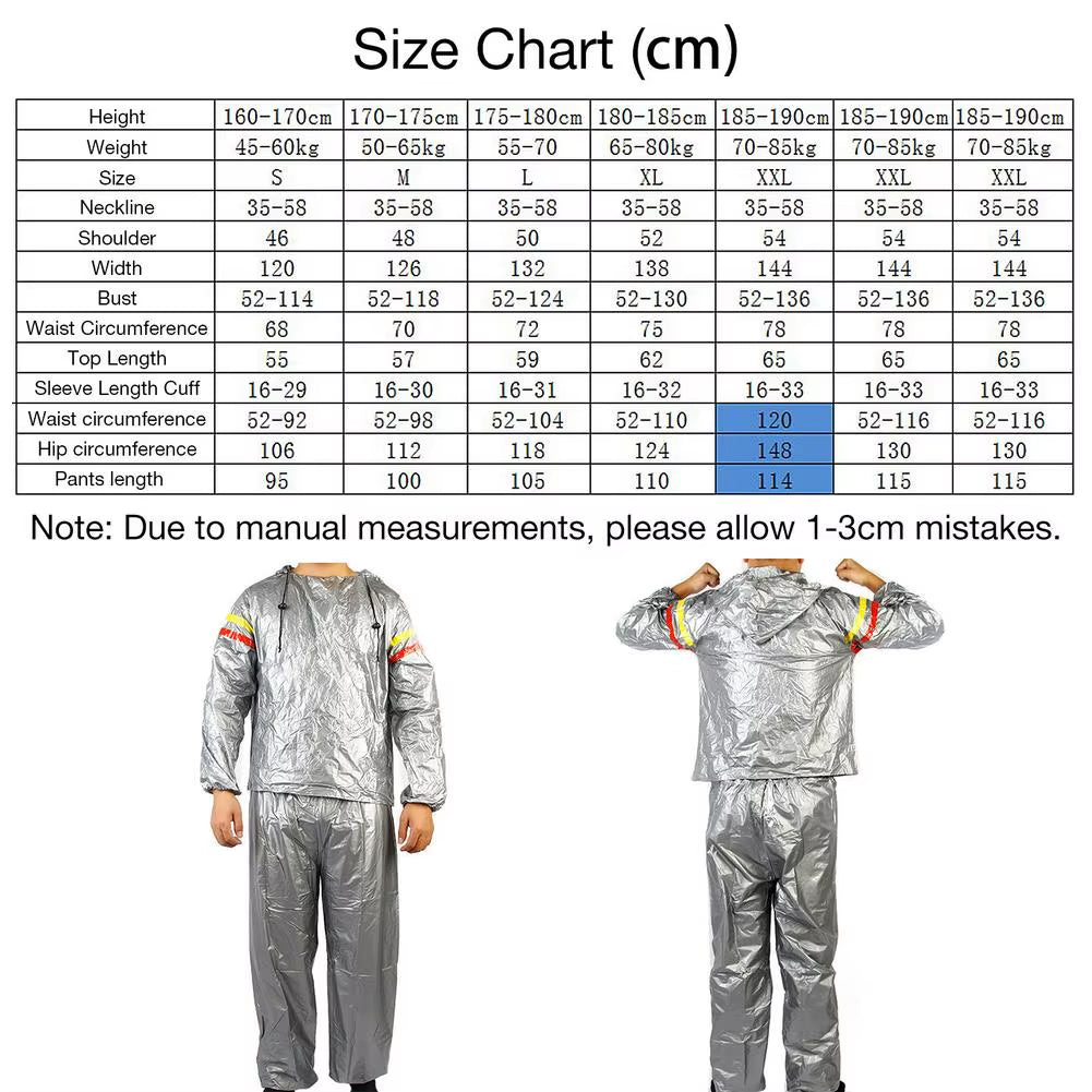 Sauna Suit Waterproof Fat Burning Fitness Sweat Suit
