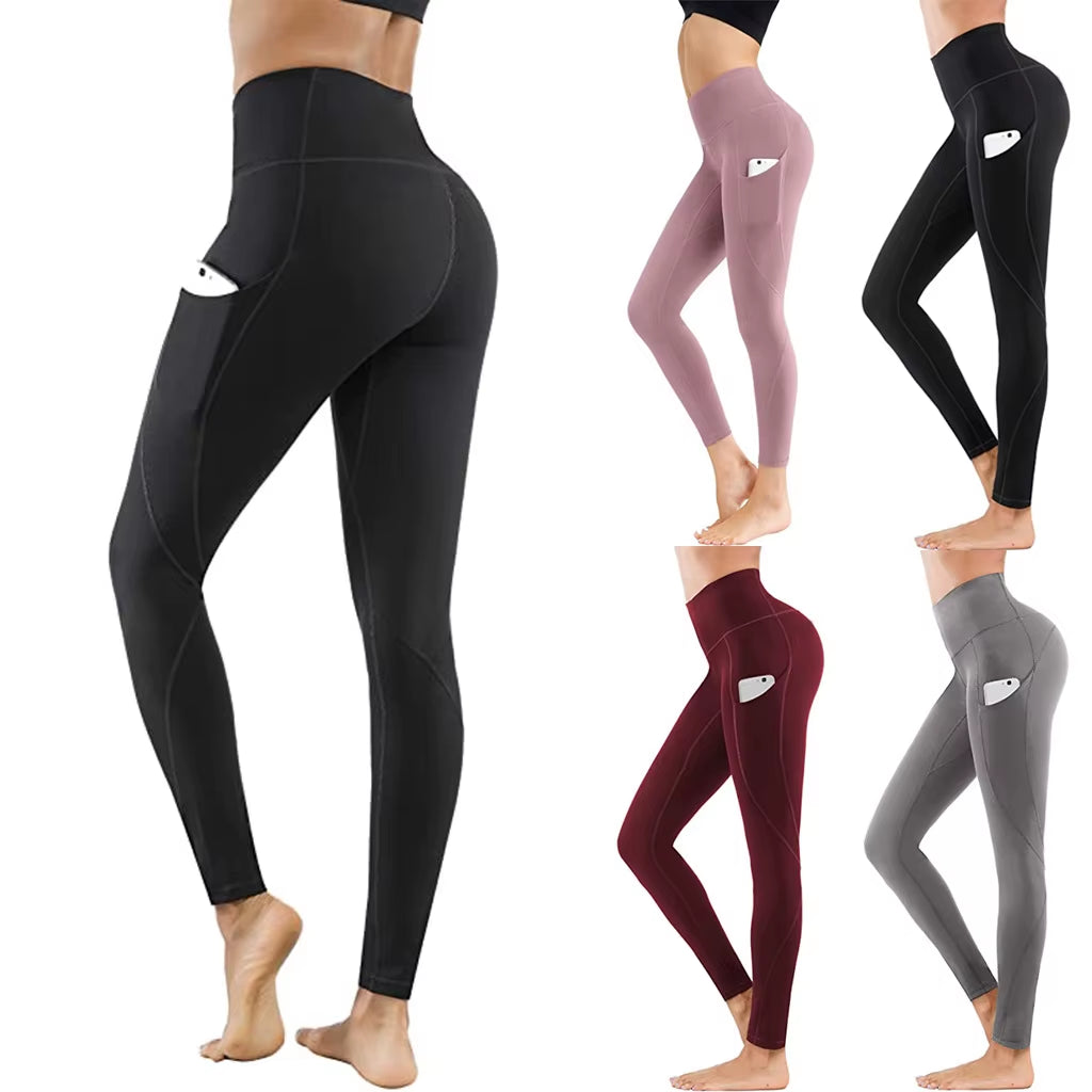 Womens High Waist Seamless Yoga Leggings Push up Tummy Control Gym Fitness Pants Stretch Running Workout Sports Tights