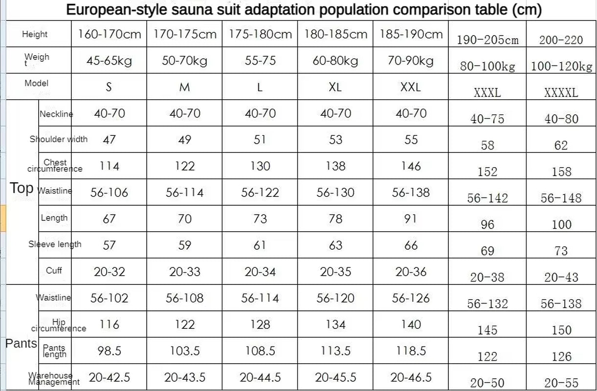 Heavy Duty Fitness Weight Loss Sweat Sauna Suit Exercise Gym Anti-Rip