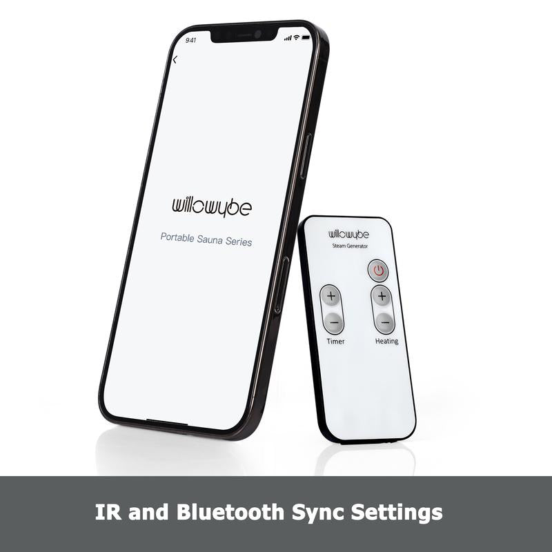 Willowybe Portable Steam Sauna with Bluetooth Control, Steamer, Body Tent, Foldable Chair | Personal Home Spa