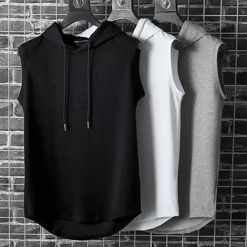 Quick Drying Sports Vest Sleeveless Vest Top Men'S Breathable Sports Shorts T-Shirt Hooded Sweatshirt T-Shirt Hip-Hop Sportswear