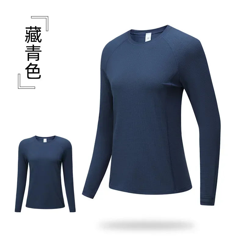 Fitness Sportswear Men Long Sleeve T-Shirt Top Men and Women Couple Running Training Sports Shirts Gym Wear Workout Clothes