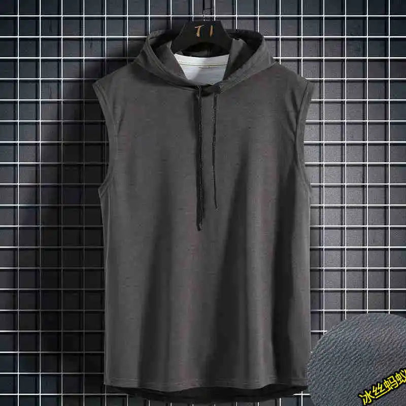 Quick Drying Sports Vest Sleeveless Vest Top Men'S Breathable Sports Shorts T-Shirt Hooded Sweatshirt T-Shirt Hip-Hop Sportswear