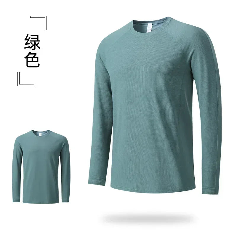Fitness Sportswear Men Long Sleeve T-Shirt Top Men and Women Couple Running Training Sports Shirts Gym Wear Workout Clothes