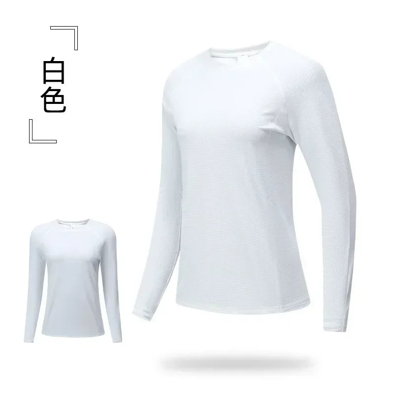 Fitness Sportswear Men Long Sleeve T-Shirt Top Men and Women Couple Running Training Sports Shirts Gym Wear Workout Clothes
