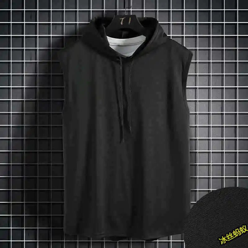 Quick Drying Sports Vest Sleeveless Vest Top Men'S Breathable Sports Shorts T-Shirt Hooded Sweatshirt T-Shirt Hip-Hop Sportswear