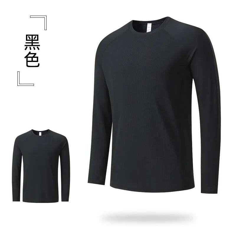 Fitness Sportswear Men Long Sleeve T-Shirt Top Men and Women Couple Running Training Sports Shirts Gym Wear Workout Clothes