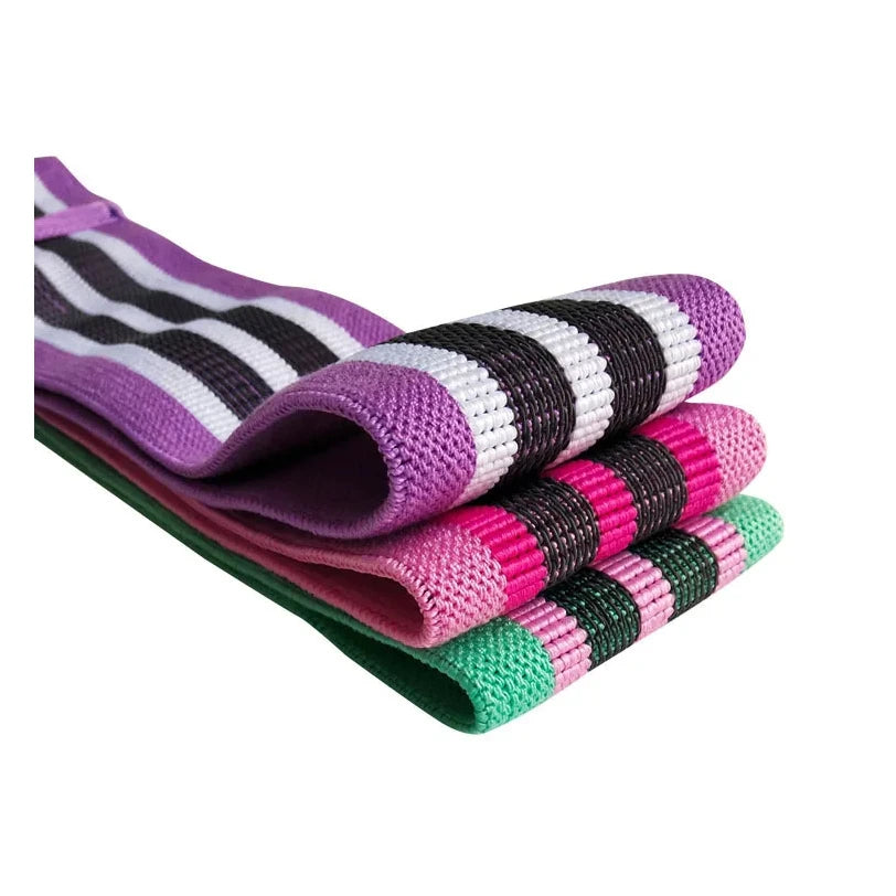 Yoga Resistance Band Non-Slip Non-Curling Hip Squats Leg Workout Home Gym Durable Elastic Fitness Unisex