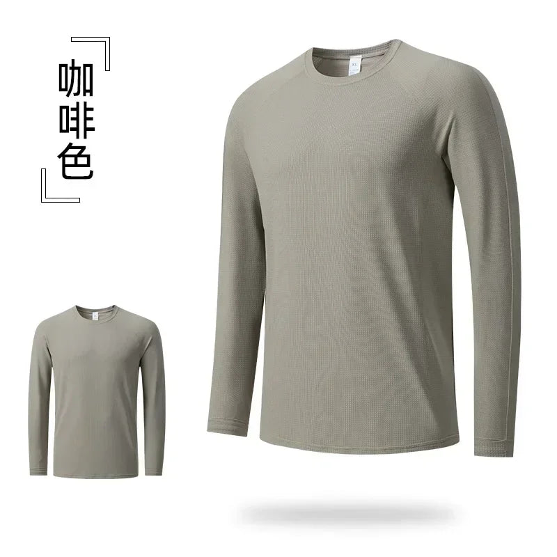 Fitness Sportswear Men Long Sleeve T-Shirt Top Men and Women Couple Running Training Sports Shirts Gym Wear Workout Clothes