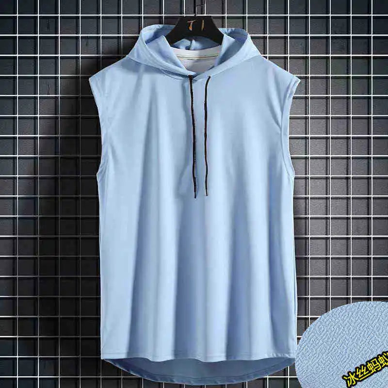 Quick Drying Sports Vest Sleeveless Vest Top Men'S Breathable Sports Shorts T-Shirt Hooded Sweatshirt T-Shirt Hip-Hop Sportswear