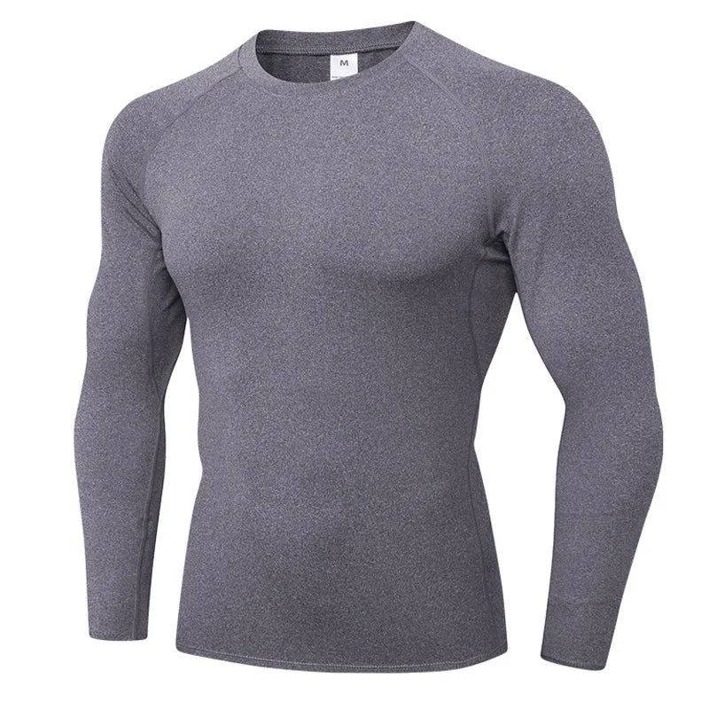 Men'S Compression Shirts Longs Sleeve Workout Gym T-Shirt Running Tops Cool Dry Sports Base Layer Athletic Undershirts