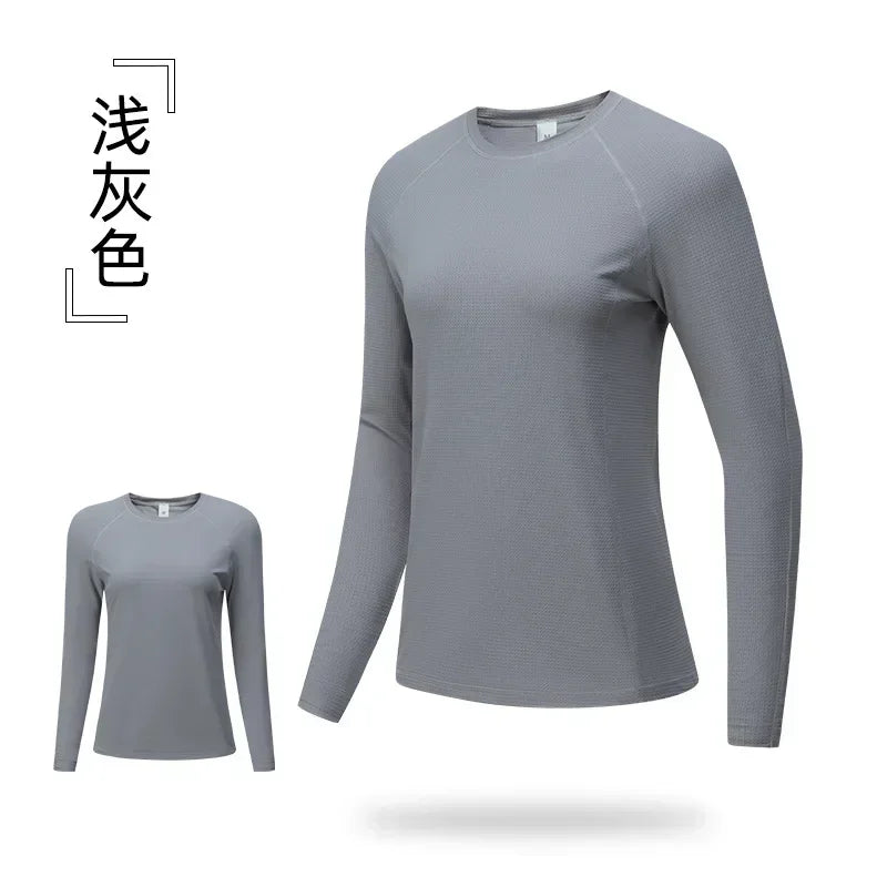 Fitness Sportswear Men Long Sleeve T-Shirt Top Men and Women Couple Running Training Sports Shirts Gym Wear Workout Clothes