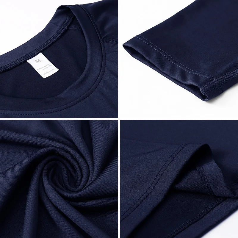 Men'S Compression Shirts Longs Sleeve Workout Gym T-Shirt Running Tops Cool Dry Sports Base Layer Athletic Undershirts