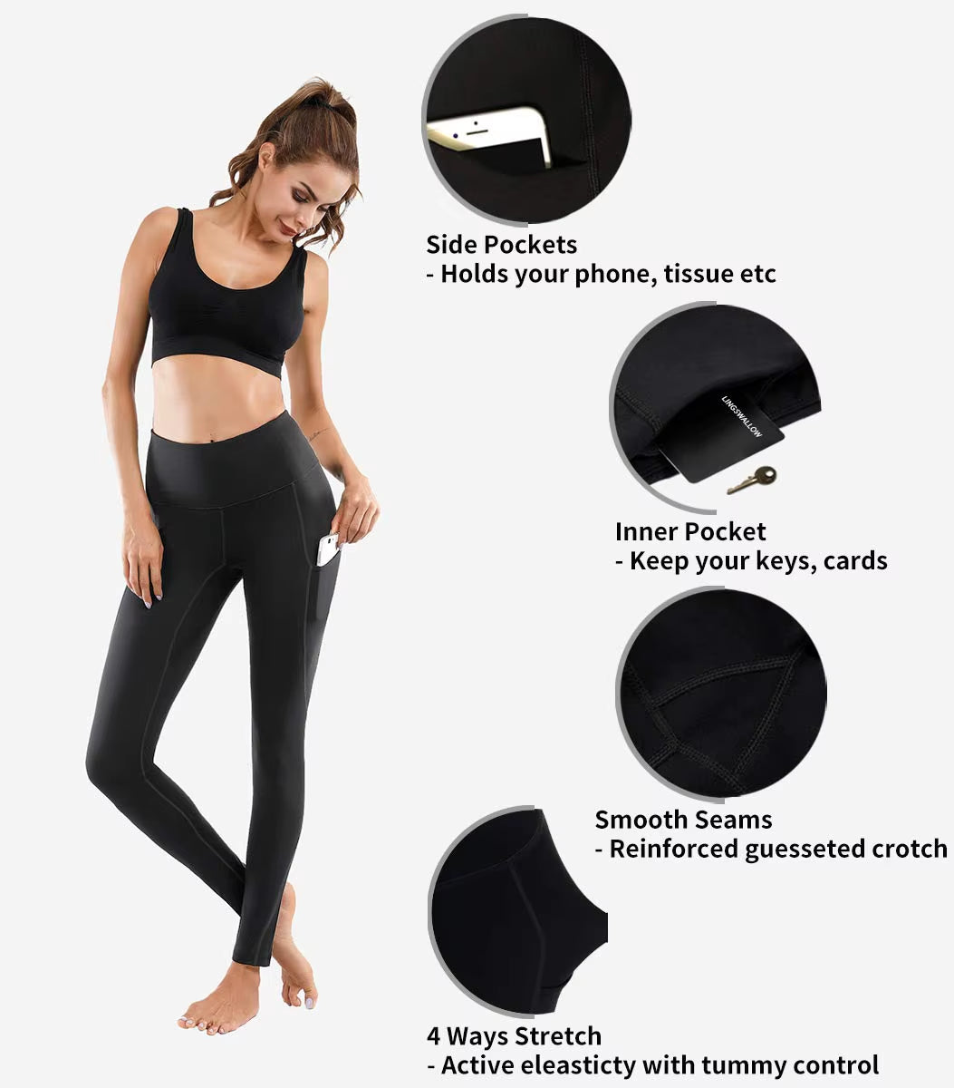 Womens High Waist Seamless Yoga Leggings Push up Tummy Control Gym Fitness Pants Stretch Running Workout Sports Tights